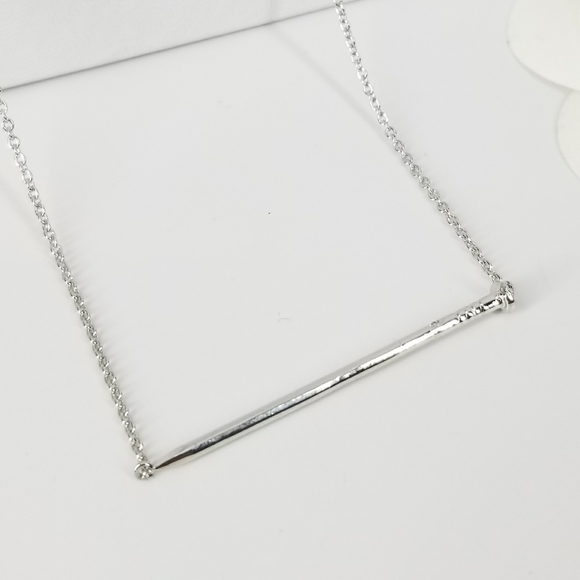 NEW Modern Minimalist Dainty Nail Choker Necklace - Picture 5 of 9
